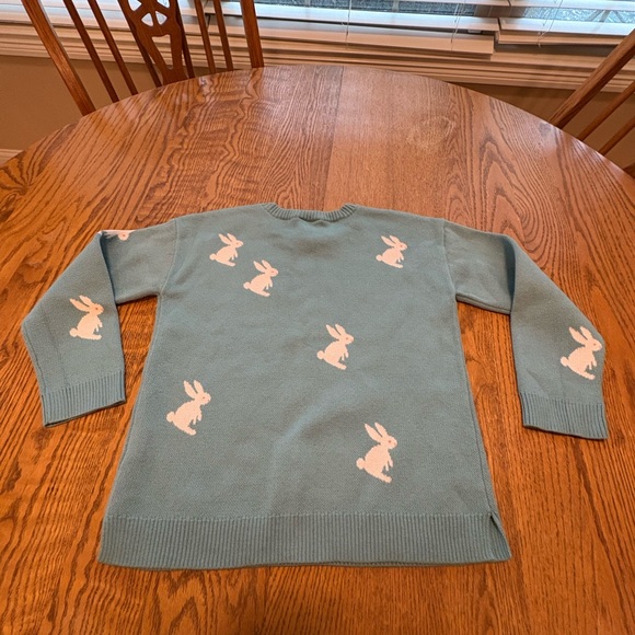 Hanna Andersson Other - Hanna Andersson 120 US 6 Girls Turquoise Ski Bunny Sweater EUC